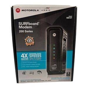 ARRIS Motorola SB6121 SURFboard DOCSIS 3.0 Cable Modem Black Open Box